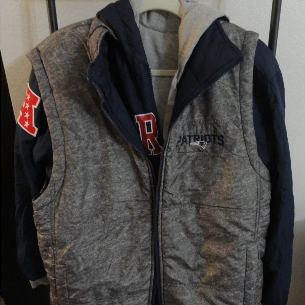 Gray and Blue reversible jacket and vest combo!